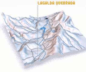 3d view of Quebrada La Galda